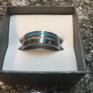 Men's Tungsten Carbide Wedding Band Ring 8mm